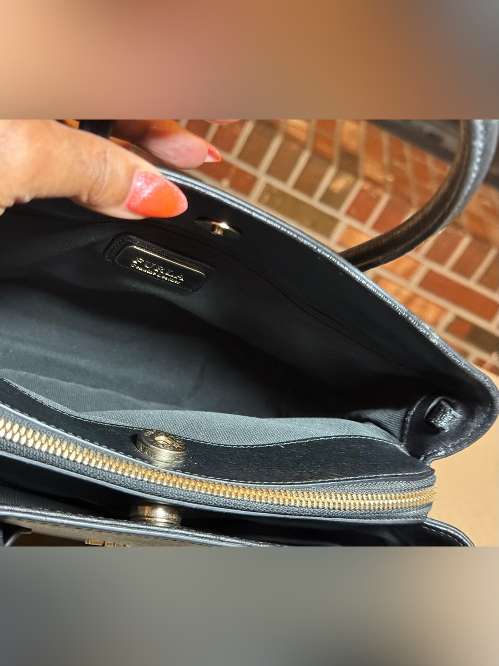 Furla Tessa Saffiano Leather Top-Handle Tote EUC - Picture 8 of 16